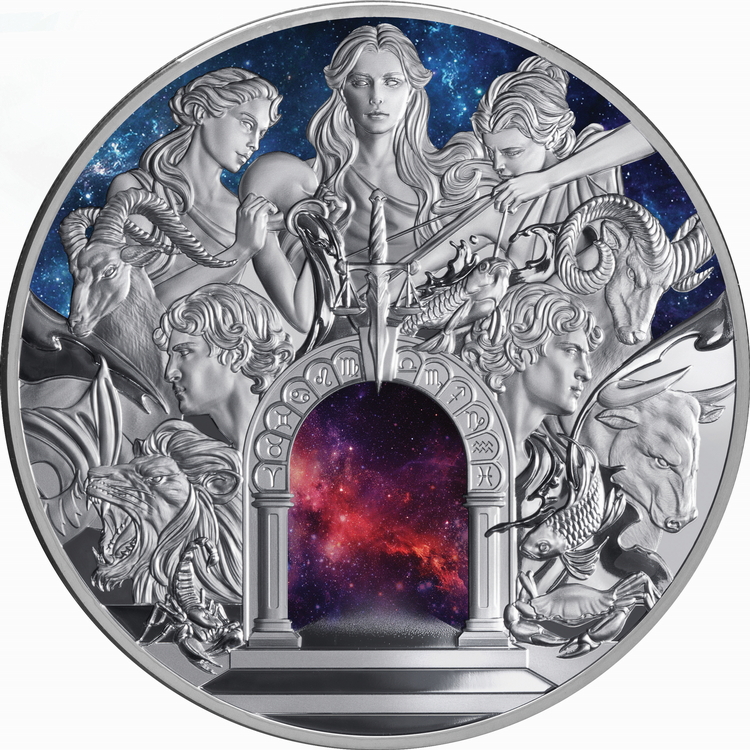Niue_2024_12_Signs_of_the_Roman_Zodiac_$10_5_Troy_Ounce_Pure_Silver_Proof_with_Color_MINTAGE_400 Niue_2024_12_Signs_of_the_Roman_Zodiac_$10_5_Troy_Ounce_Pure_Silver_Proof_with_Color_MINTAGE_400
