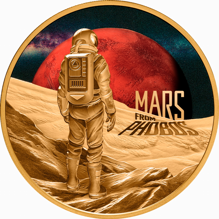Niue_2024_Mars_from_Moon_Phobos_$100_1_Troy_Oz_Pure_Gold_Proof_with_Colour_MINTAGE_99 Niue_2024_Mars_from_Moon_Phobos_$100_1_Troy_Oz_Pure_Gold_Proof_with_Colour_MINTAGE_99