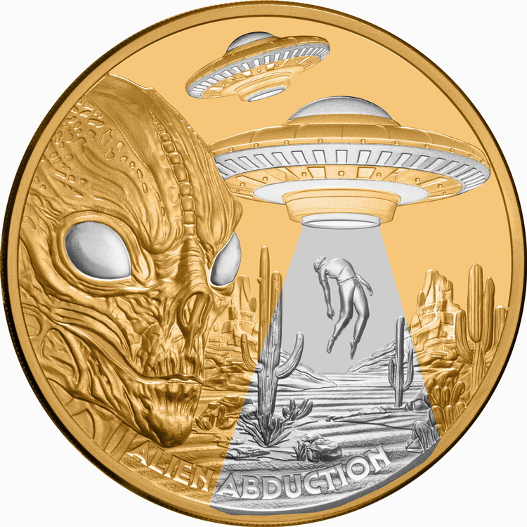 Niue_2025_Alien_Abduction_UFO_Flying_Saucers_in_the_Desert_$100_1_Troy_Ounce_Pure_Gold_Proof_with_Pure_Platinum_Plating_MINTAGE_50 Niue_2025_Alien_Abduction_UFO_Flying_Saucers_in_the_Desert_$100_1_Troy_Ounce_Pure_Gold_Proof_with_Pure_Platinum_Plating_MINTAGE_50