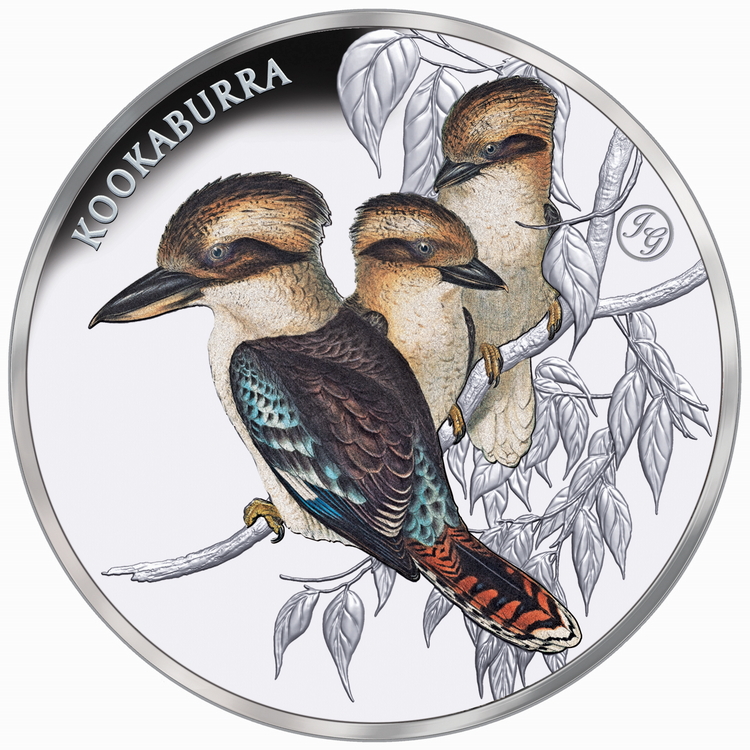 Niue_2025_Birds_of_Australia_5_Kookaburra_Trio_John_Gould_$1_1_Troy_Ounce_Pure_Silver_Proof_with_Color_Mintage_750 Niue_2025_Birds_of_Australia_5_Kookaburra_Trio_John_Gould_$1_1_Troy_Ounce_Pure_Silver_Proof_with_Color_Mintage_750