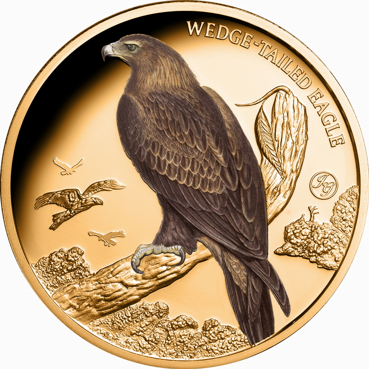 Niue_2025_Birds_of_Australia_6_Wedge-Tailed_Eagle_John_Gould_$100_1_Troy_Ounce_Pure_Gold_Proof_with_Color_MINTAGE_50 Niue_2025_Birds_of_Australia_6_Wedge-Tailed_Eagle_John_Gould_$100_1_Troy_Ounce_Pure_Gold_Proof_with_Color_MINTAGE_50