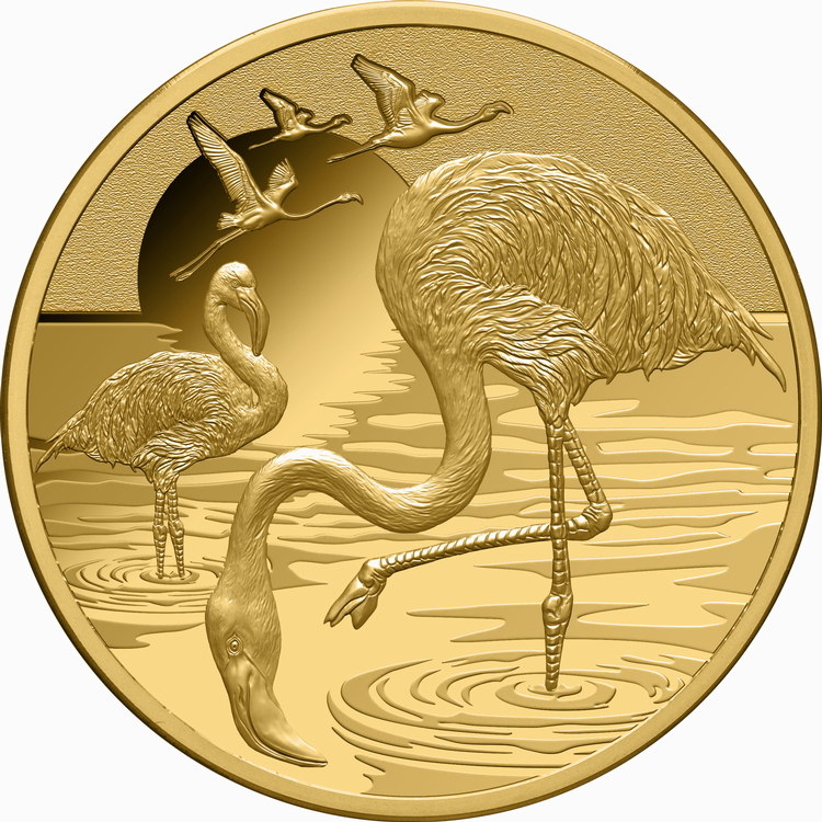 Niue_2025_Flamingos_Beauty_and_Grace_$100_1_Troy_Ounce_Pure_Gold_Proof_MINTAGE_50 Niue_2025_Flamingos_Beauty_and_Grace_$100_1_Troy_Ounce_Pure_Gold_Proof_MINTAGE_50