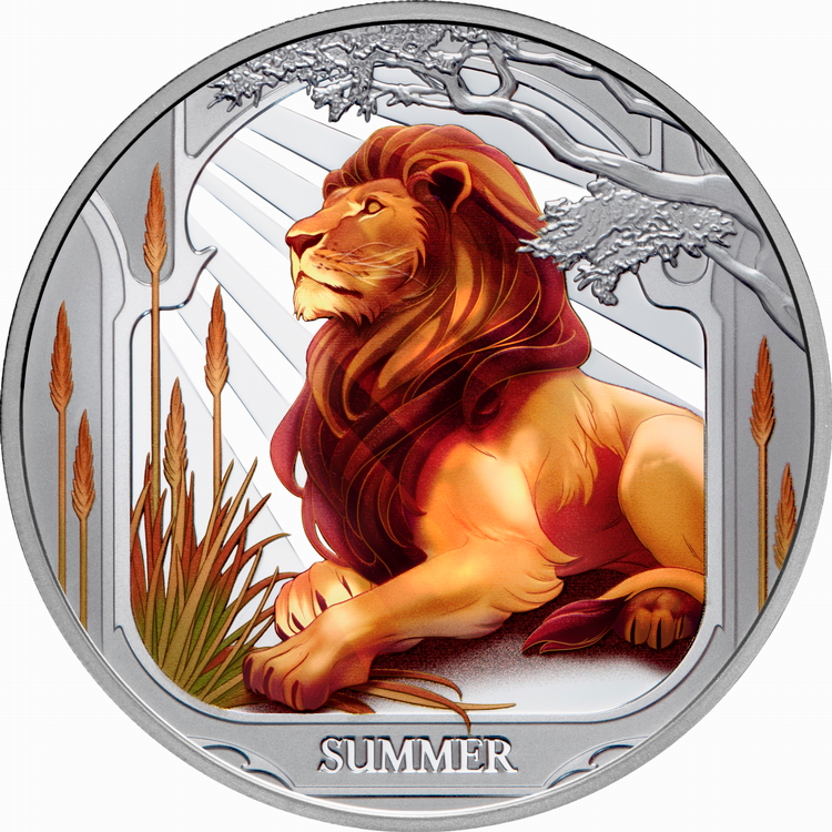 Niue_2025_Four_Seasons_3_Summer_Lion_$1_1_Troy_Ounce_Pure_Silver_Proof_with_Color Niue_2025_Four_Seasons_3_Summer_Lion_$1_1_Troy_Ounce_Pure_Silver_Proof_with_Color