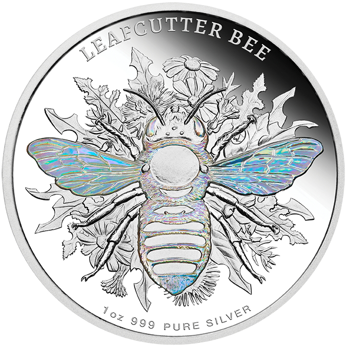 Niue_2026_Australian_Native_Bees_4_Leafcutter_Bee_$2_1_Troy_Oz_Pure_Silver_Hologram_Proof Niue_2026_Australian_Native_Bees_4_Leafcutter_Bee_$2_1_Troy_Oz_Pure_Silver_Hologram_Proof