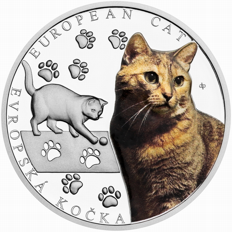 Niue_2026_Cat_Breeds_European_Shorthair_Cat_Bald_$1_1_Troy_Oz_Pure_Silver_Proof_with_Color_MINTAGE_1000