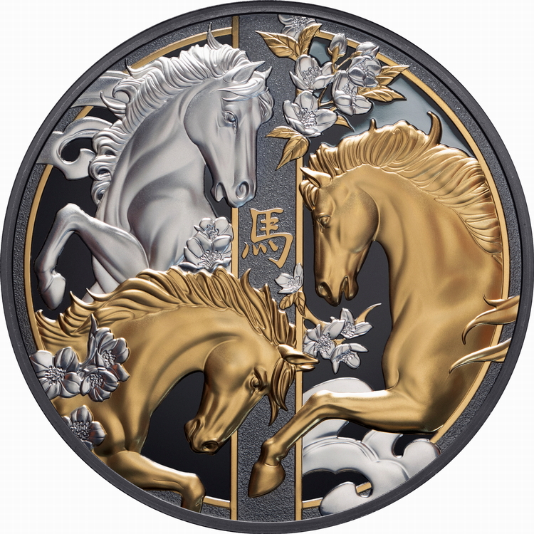 Niue_2026_Year_of_the_Horse_Chinese_Lunar_Zodiac_$10_5_Troy_Oz_Pure_Silver_Gilded_Black_Proof_MINTAGE_888 Niue_2026_Year_of_the_Horse_Chinese_Lunar_Zodiac_$10_5_Troy_Oz_Pure_Silver_Gilded_Black_Proof_MINTAGE_888