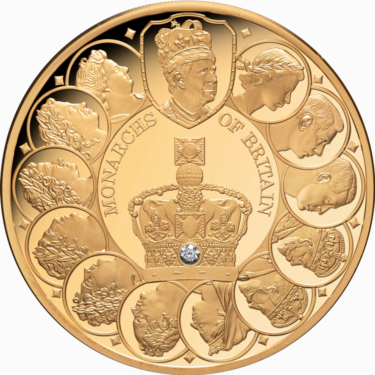 Tokelau_2024_Monarchs_of_Great_Britain_$100_1_Troy_Oz_Pure_Gold_Proof_with_Diamond_MINTAGE_99 Tokelau_2024_Monarchs_of_Great_Britain_$100_1_Troy_Oz_Pure_Gold_Proof_with_Diamond_MINTAGE_99