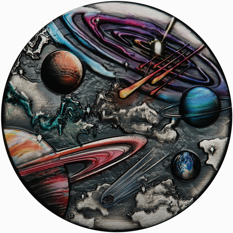 Tuvalu_2024_Starry_Sky_and_Planets_$5_5_Troy_Ounce_Pure_Silver_Medallic_Ultra_High_Relief_Antiqued_Piedfort_with_Color_MINTAGE_388 Tuvalu_2024_Starry_Sky_and_Planets_$5_5_Troy_Ounce_Pure_Silver_Medallic_Ultra_High_Relief_Antiqued_Piedfort_with_Color_MINTAGE_388